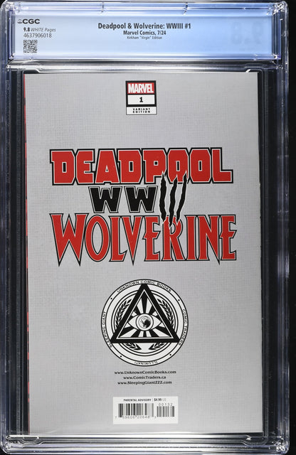 Deadpool Wolverine WWIII #1 CGC 9.8 Tyler Kirkham Virgin Variant Edition