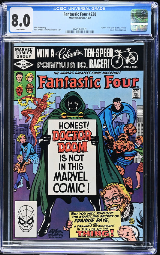 Fantastic Four #238 CGC 8.0 Dr Doom Cover (John Byrne Marvel 1982)