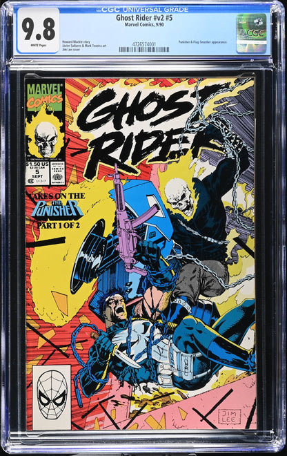 Ghost Rider v2 # 5 CGC 9.8 Punisher 1st App Flag Smasher