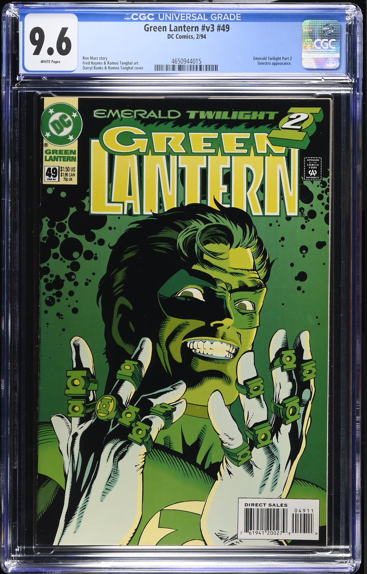 Green Lantern #49 - CGC 9.6 - Iconic Cover