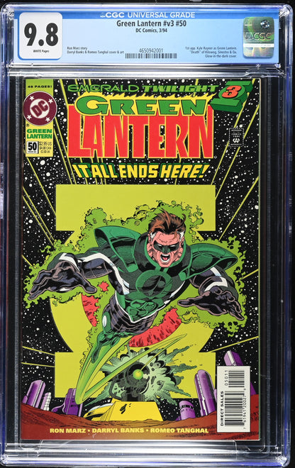 Green Lantern 50 - CGC 9.8 -  1st Appearance Kyle Rayner as Green Lantern.