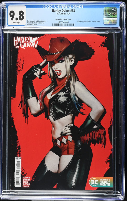 Harley Quinn #38 CGC 9.8 Sozomaika Cowgirl Variant Cover 2024