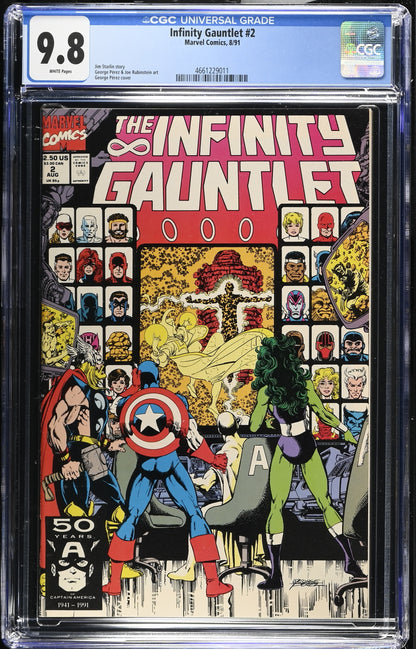 Marvel Comics The Infinity Gauntlet #2 CGC 9.8 1991 Key Issue 1st App Epoch