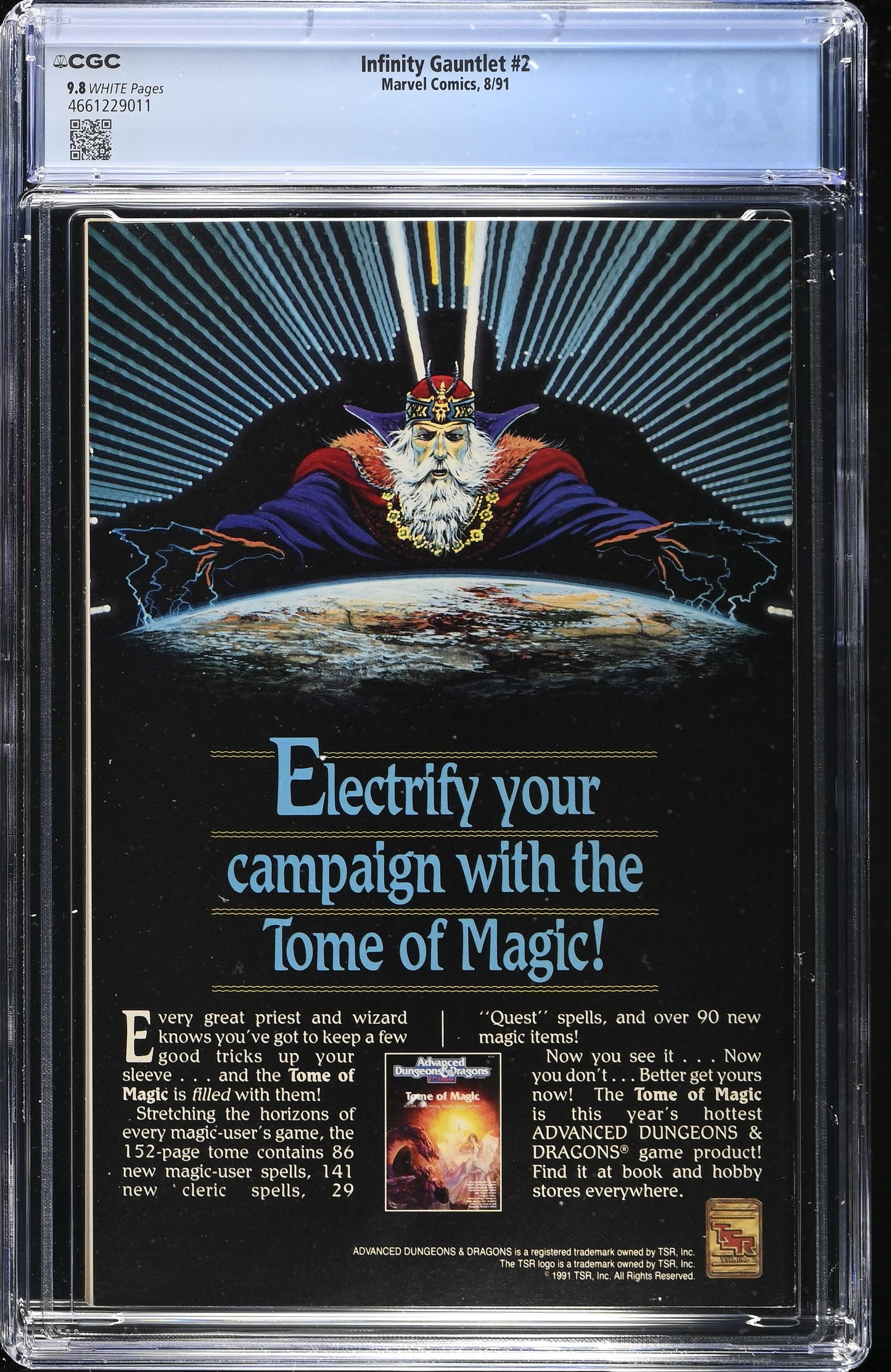 Marvel Comics The Infinity Gauntlet #2 CGC 9.8 1991 Key Issue 1st App Epoch