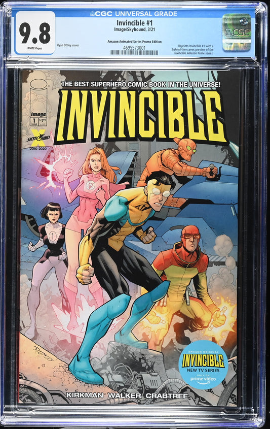Invincible #1 Amazon Prime Animated Series Variant 2021 CGC 9.8 TV Series Preview