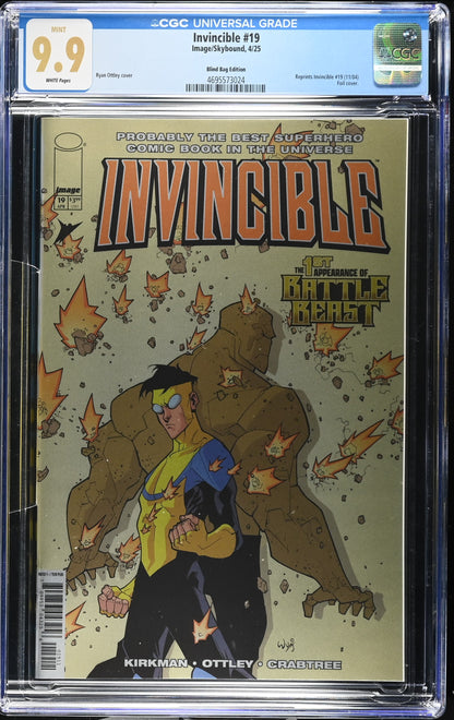 Invincible #19 CGC 9.9 (2025) Battle Beast Blind Bag Foil Edition ~ Image Comics