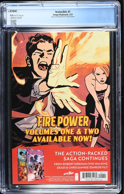 Invincible #1 Amazon Prime Animated Series Variant 2021 CGC 9.8 TV Series Preview