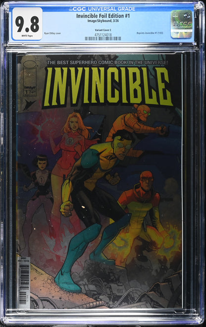 Invincible Foil Edition #1 CGC 9.8 Variant Cover C 03/26