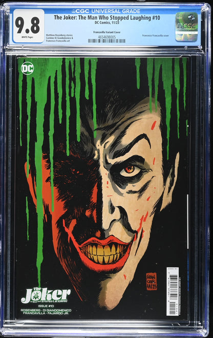 Joker Man Who Stopped Laughing 10 CGC 9.8 1:25 Francesco Francavilla Variant
