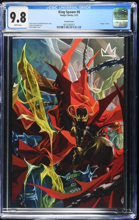 King Spawn #8 CGC 9.8 Don Aguillo Virgin Variant Cover (2022)