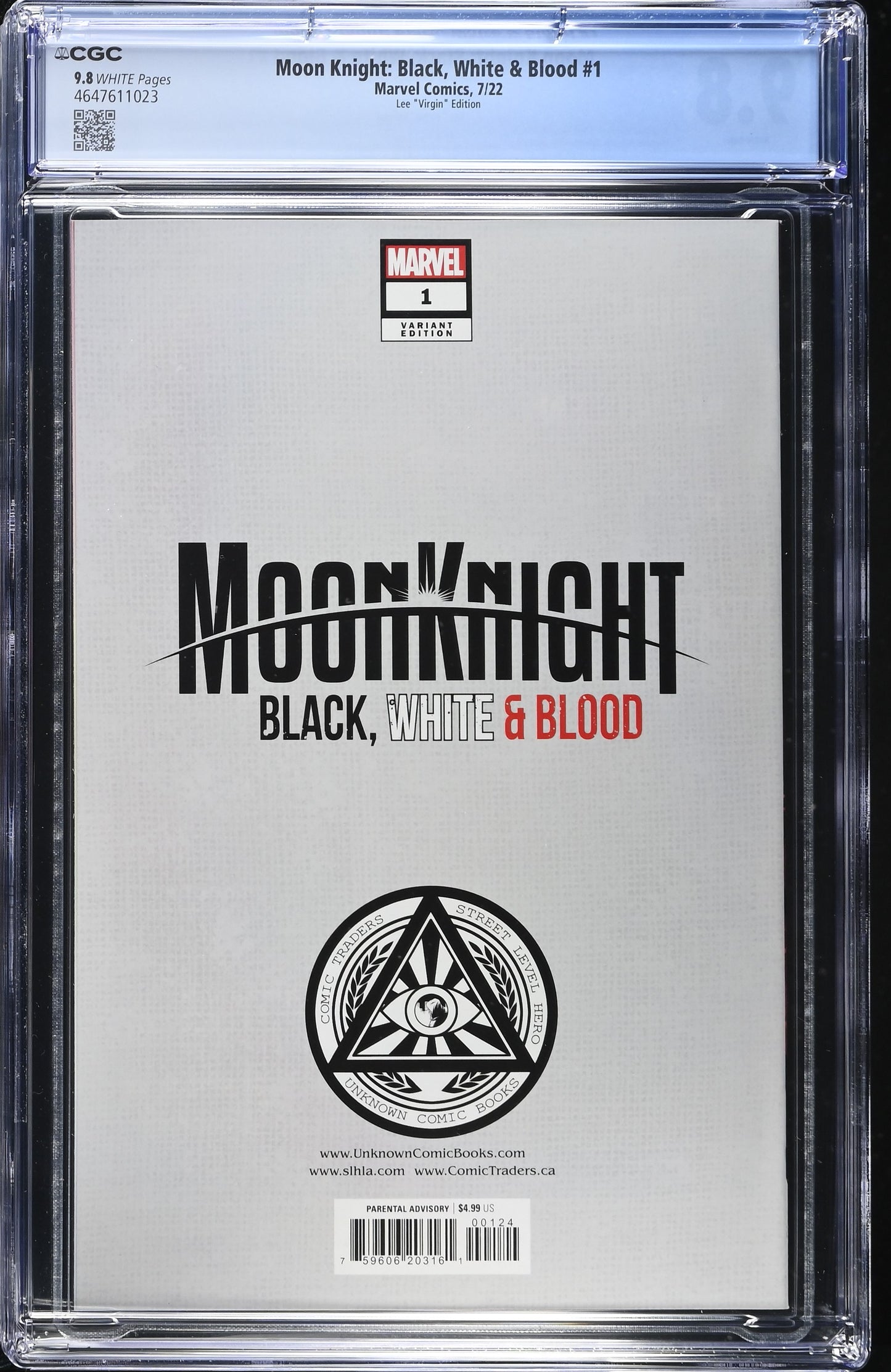 Moon Knight Black White and Blood 1 CGC 9.8 2022