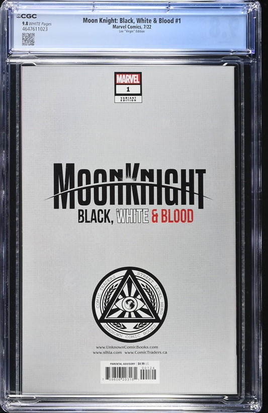 Moon Knight Black White and Blood 1 CGC 9.8 2022