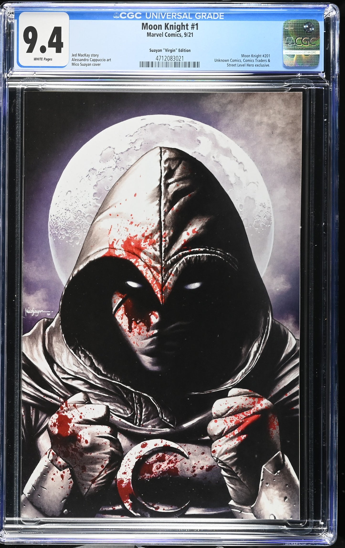 Moon Knight #1 Suayan Virgin Variant Unknown Comics Exclusive CGC 9.4