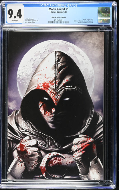 Moon Knight #1 Suayan Virgin Variant Unknown Comics Exclusive CGC 9.4