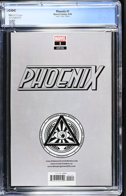 Phoenix #1 Unknown Comics Nathan Szerdy Virgin Graded Comic CGC 9.8
