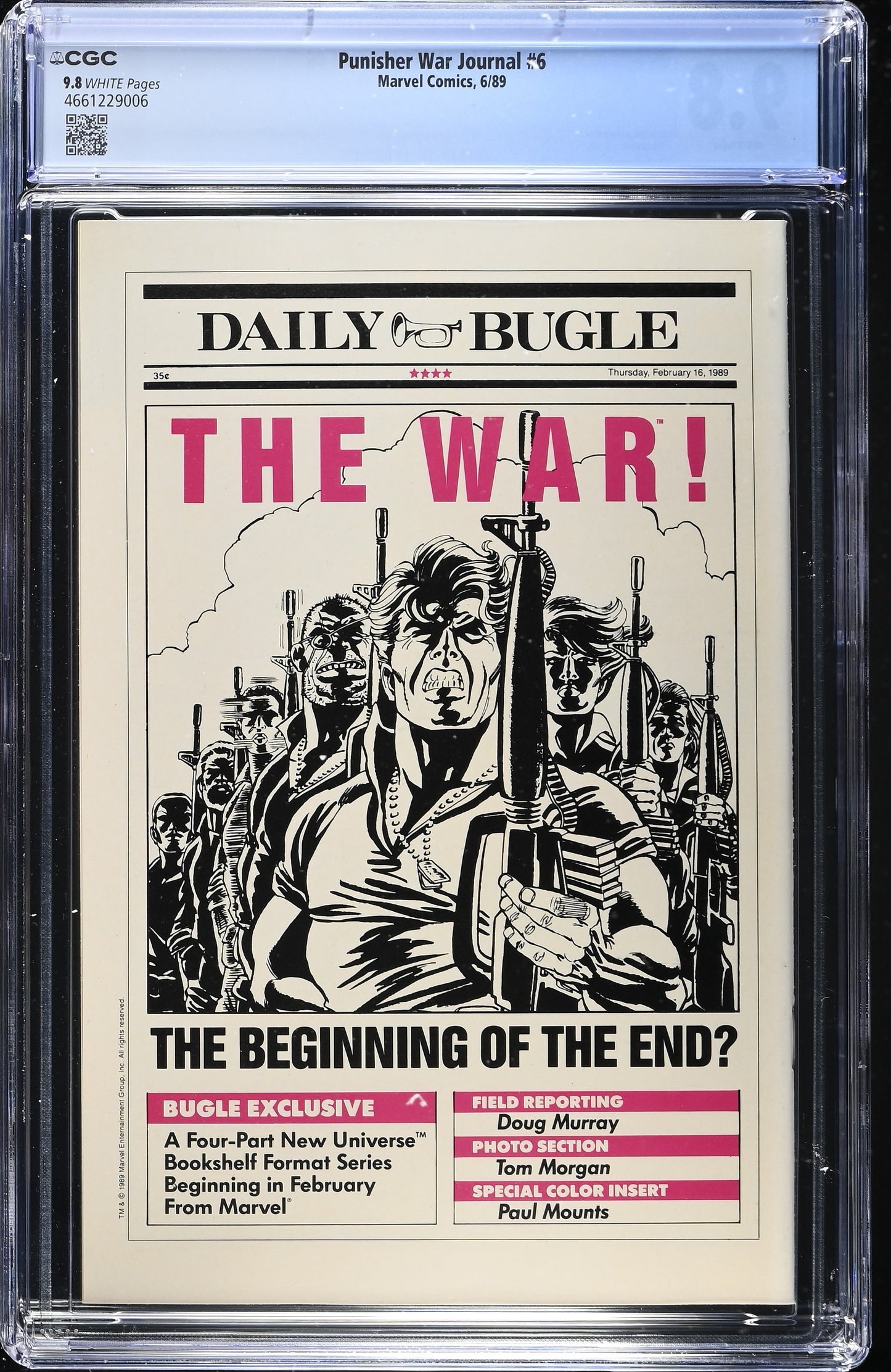Punisher War Journal #6 CGC 9.8 1st Battle vs Wolverine