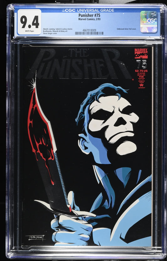 Marvel Comics: Punisher #75- Embossed Foil Cover (1993) CGC 9.4