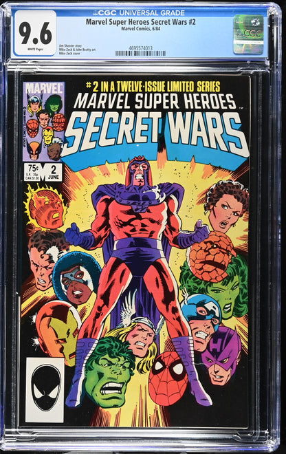 Marvel Super Heroes Secret Wars #2 CGC 9.6- Marvel Comics 1984