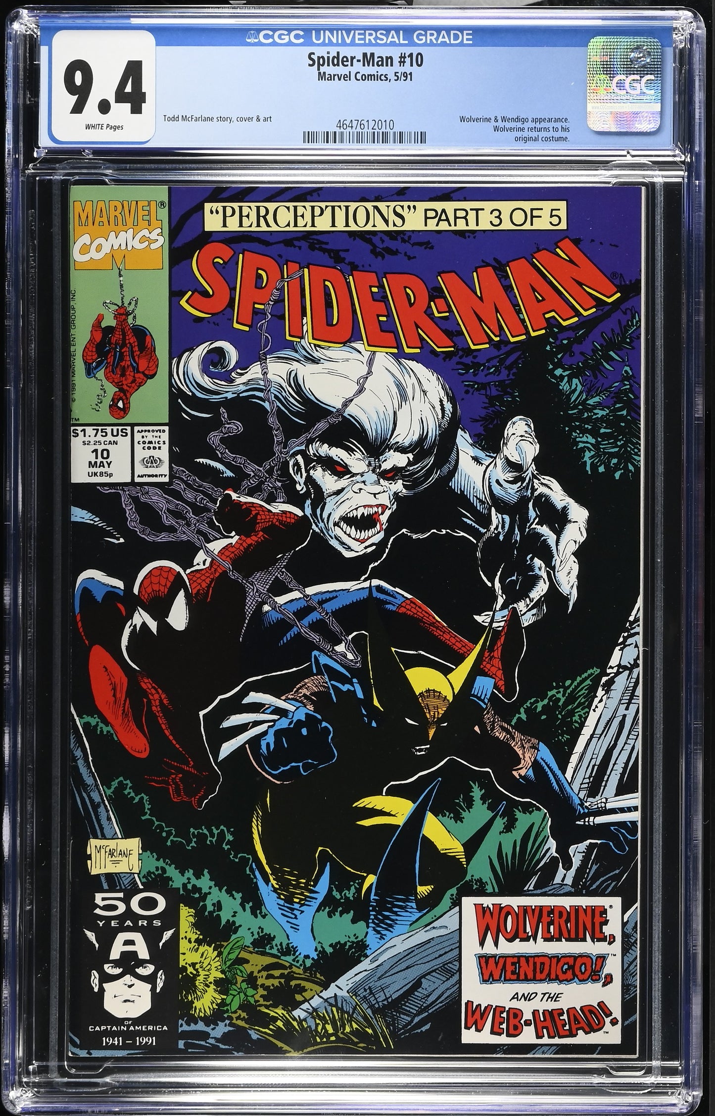 Spider-Man #10 CGC Graded 9.4 Marvel Comics
