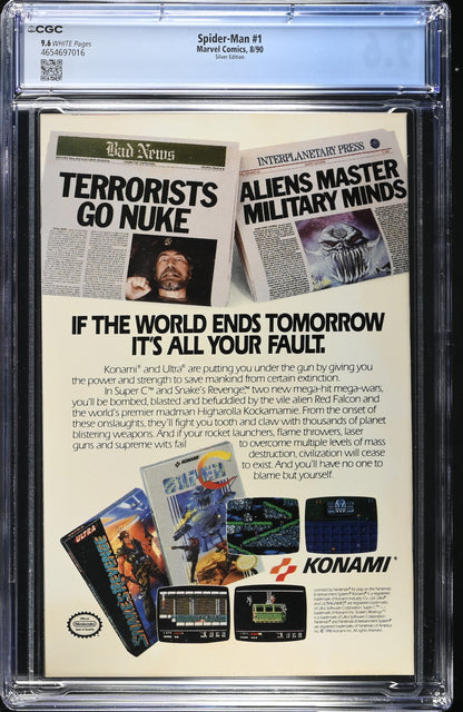 Spider-Man 1 CGC 9.6 1990 Silver Variant- Todd McFarlane Story & Art