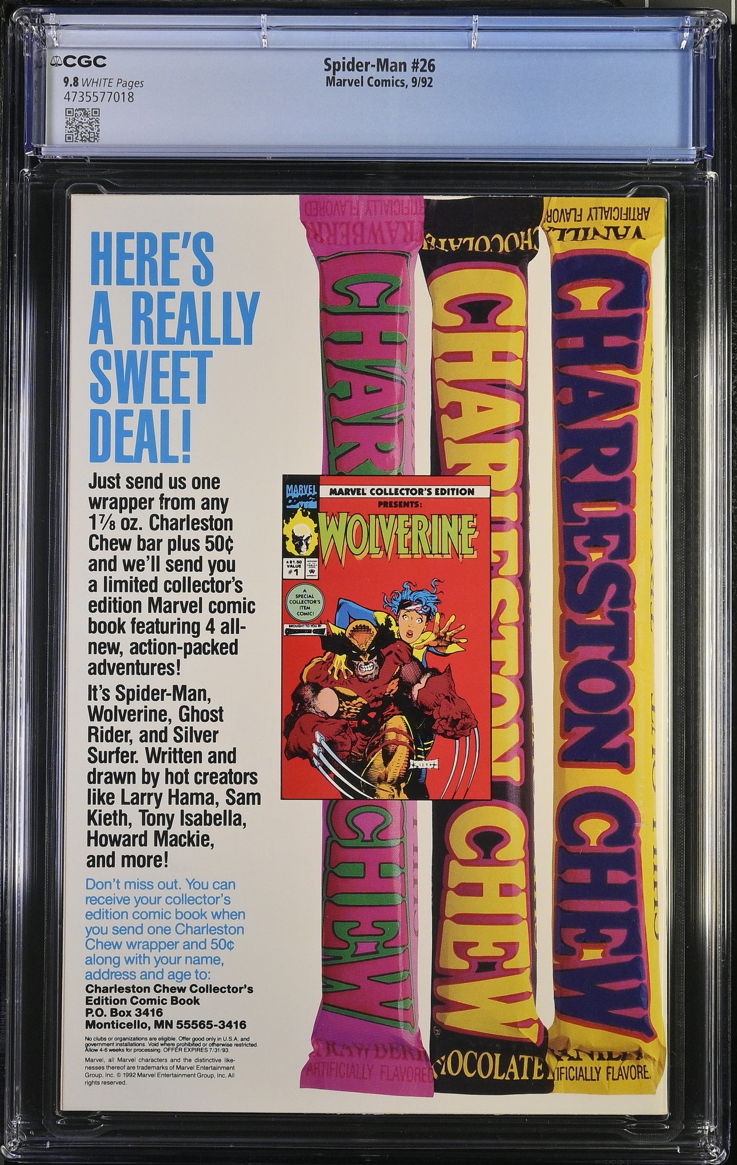 Spider-Man #26 Vol 1 Comic Book - CGC 9.8 - Hologram Cover