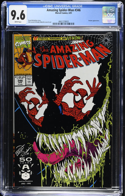 Amazing Spider-Man  #346 CGC 9.6 Venom App
