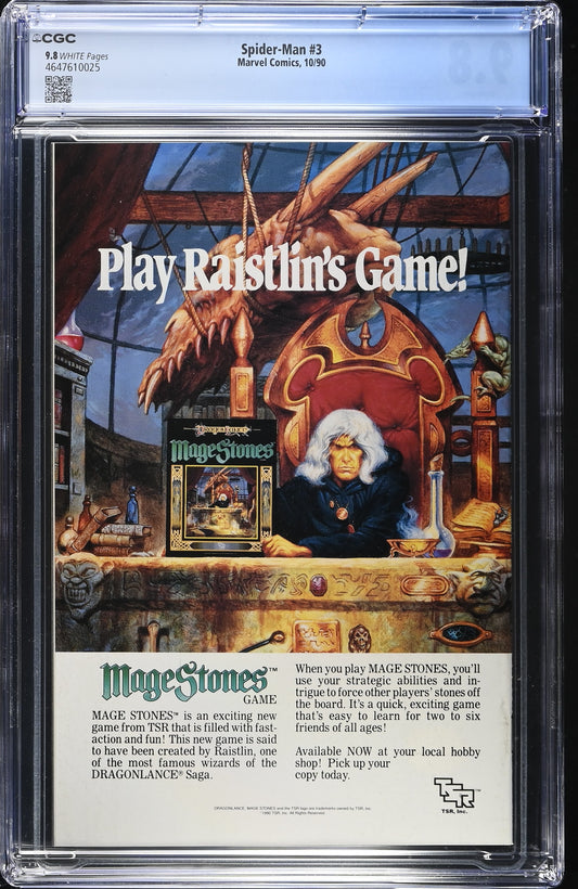 Spider-Man #3 1990 CGC 9.8 Todd McFarlane