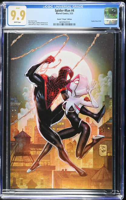 Spider-man #4 - CGC 9.9 Mint- Tony Daniel Virgin Exclusive 2023 Marvel Comics