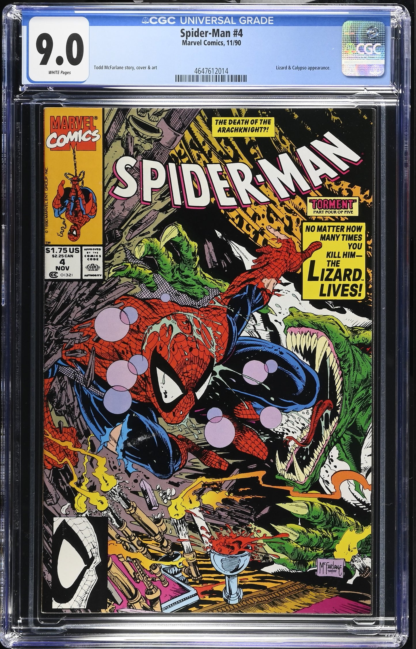 Spider-Man #4 CGC 9.0 Todd McFarlane Cover & Story