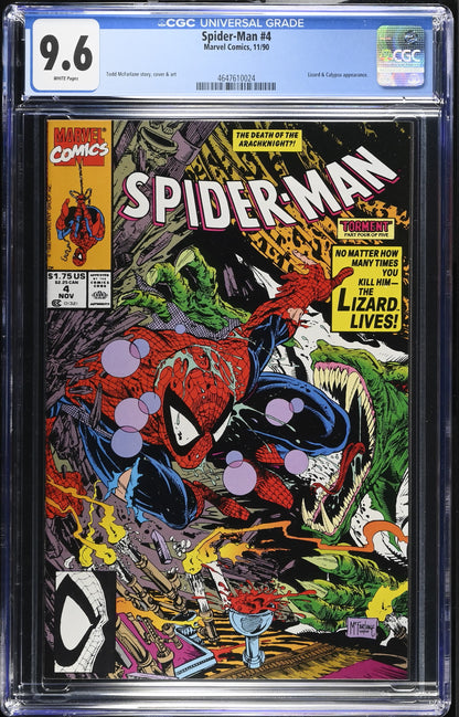Spider-Man #4 CGC 9.6 Marvel 1990 McFarlane Torment Part 4