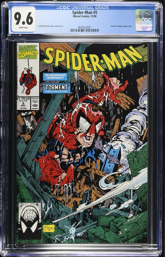 Spider-man #5 NM 9.6 CGC 1990 Todd McFarlane Torment