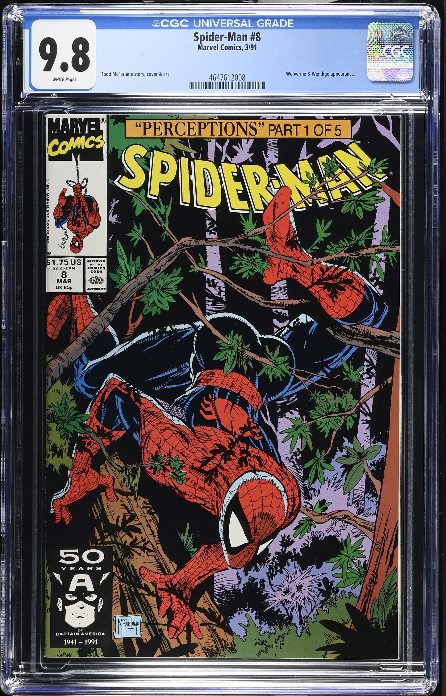 Spiderman #8 - Marvel 1991 Copper Age Issue - CGC 9.8