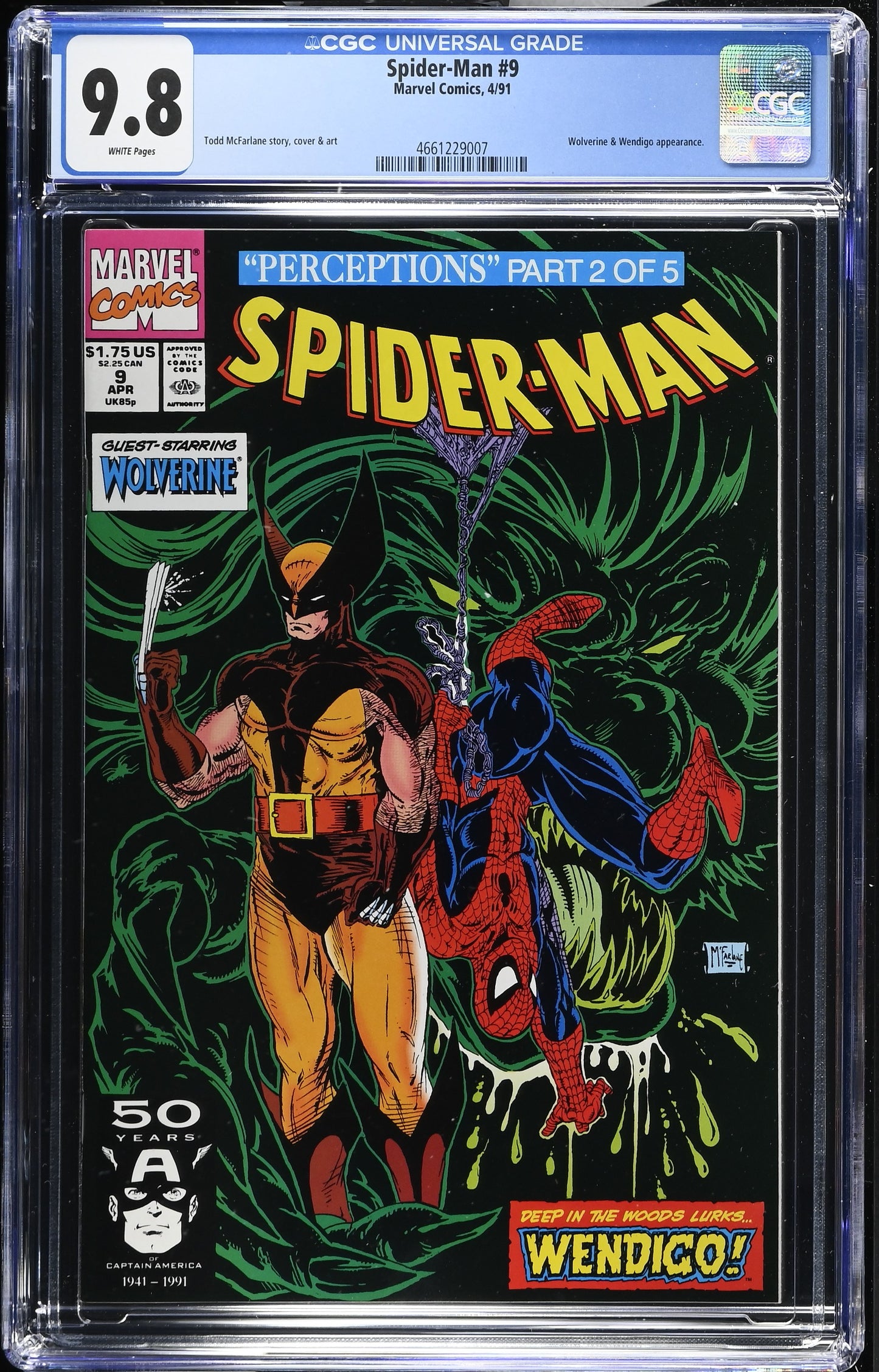 Spider-Man # 9 (4/91) CGC Copper Age Comic Book 9.8 McFarlane