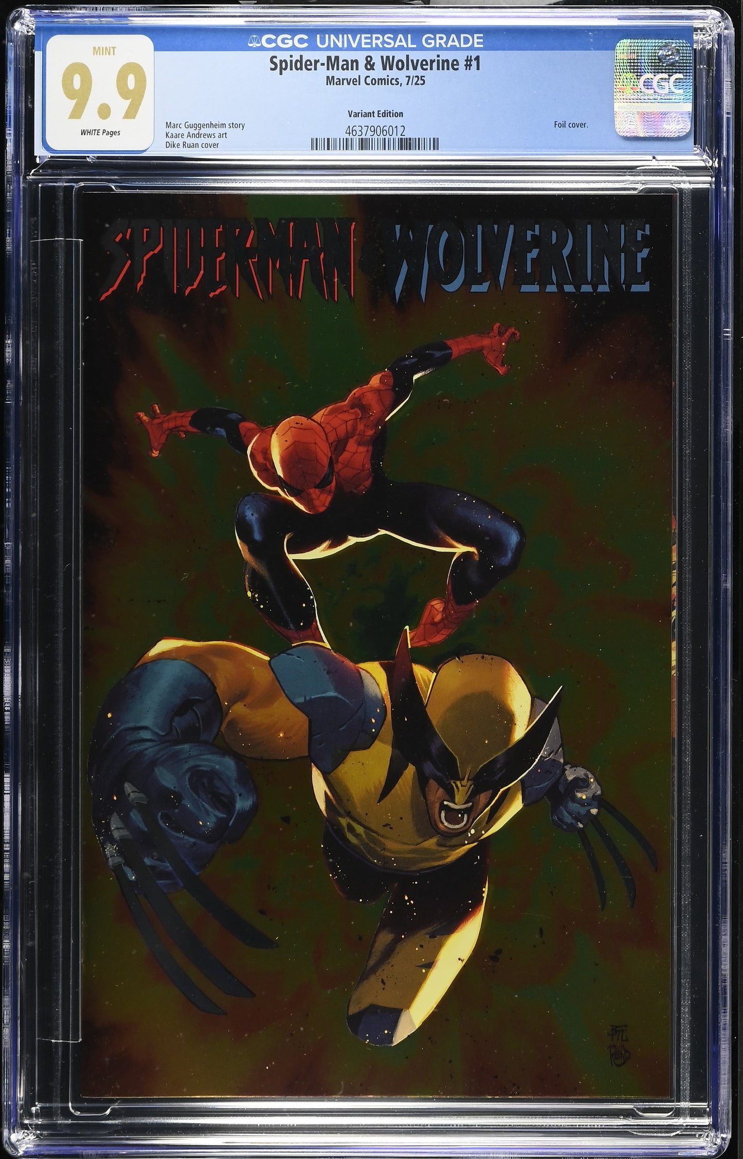 Spider-Man & Wolverine #1 Foil Variant (2025) CGC 9.9