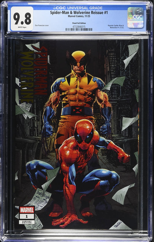NYCC 2025 WHATNOT YEAR IN MARVEL 25 SPIDER-MAN/WOLVERINE #1 FLOOD FOIL CGC 9.8