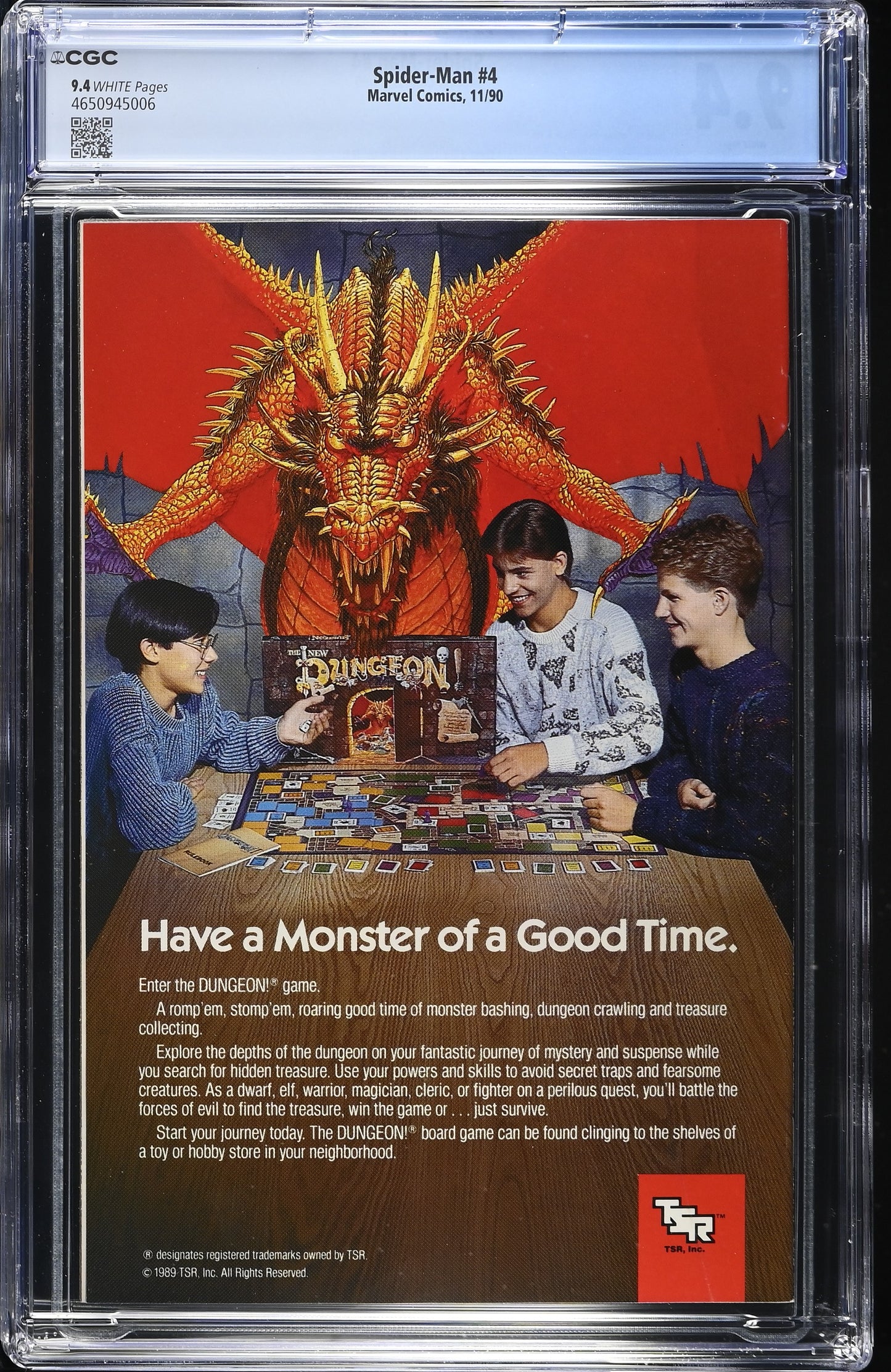 Spider-Man #4 CGC 9.4 Marvel 1990 Key McFarlane Torment Part 4