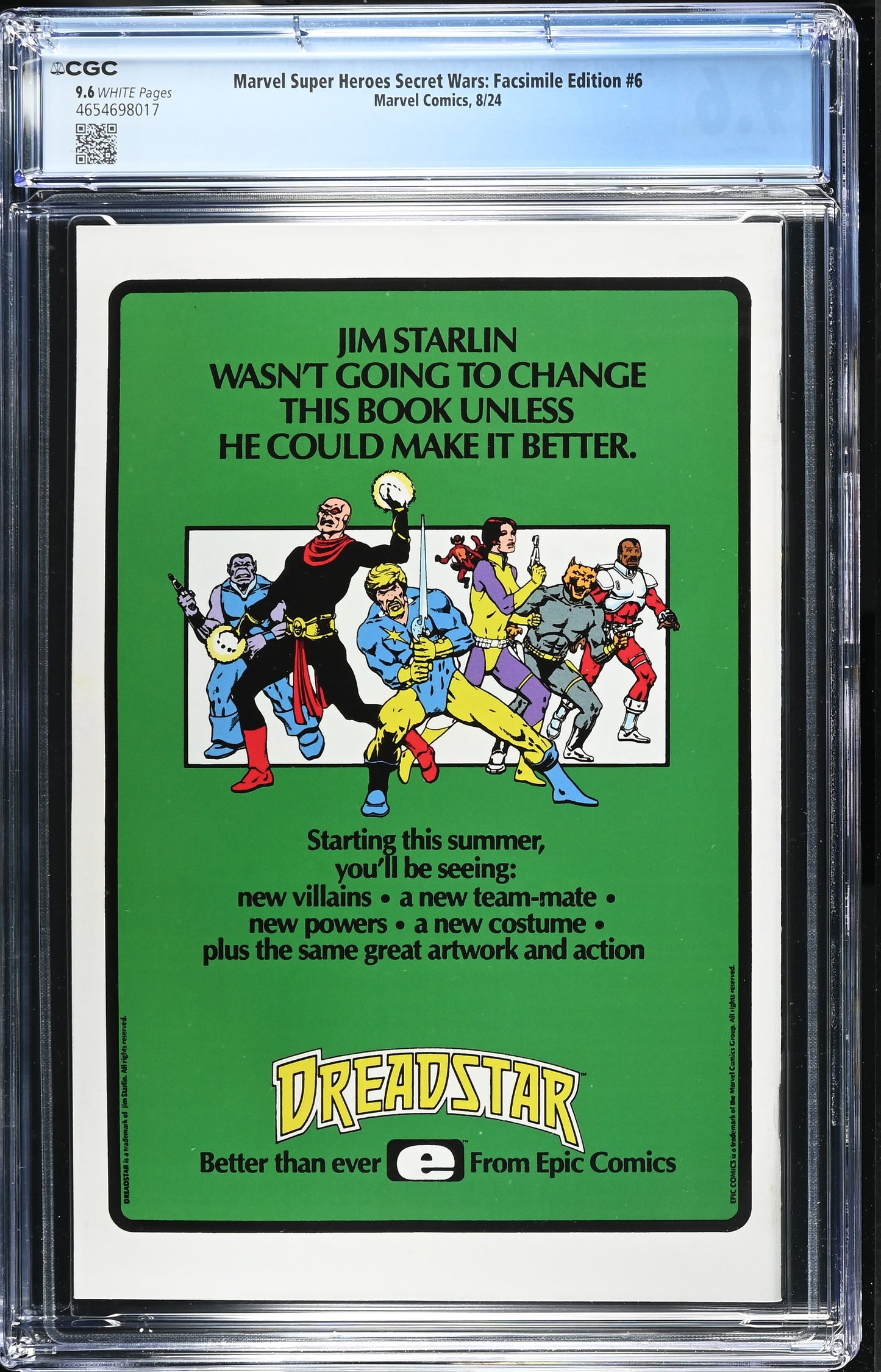 Marvel Super-Heroes Secret Wars #6 Facsimile Reprint CGC 9.6