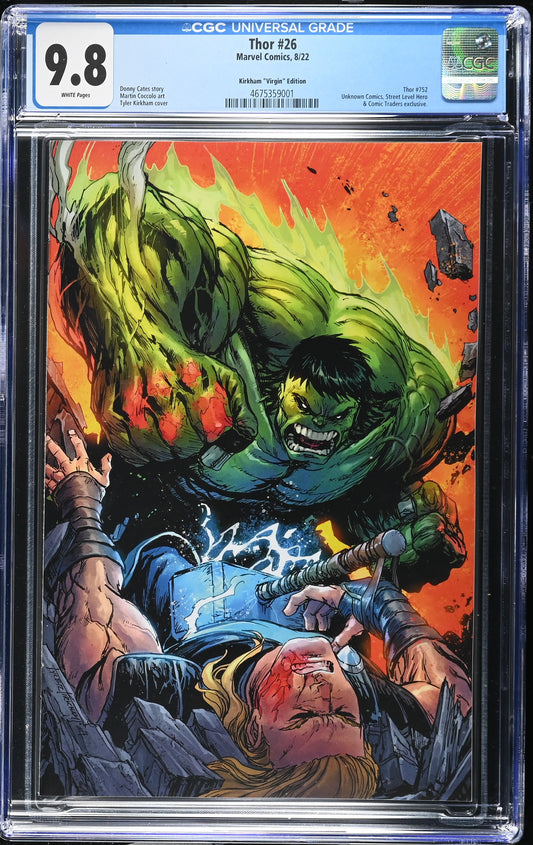 THOR #26 CGC 9.8 Graded Kirkham Virgin (August 2022)