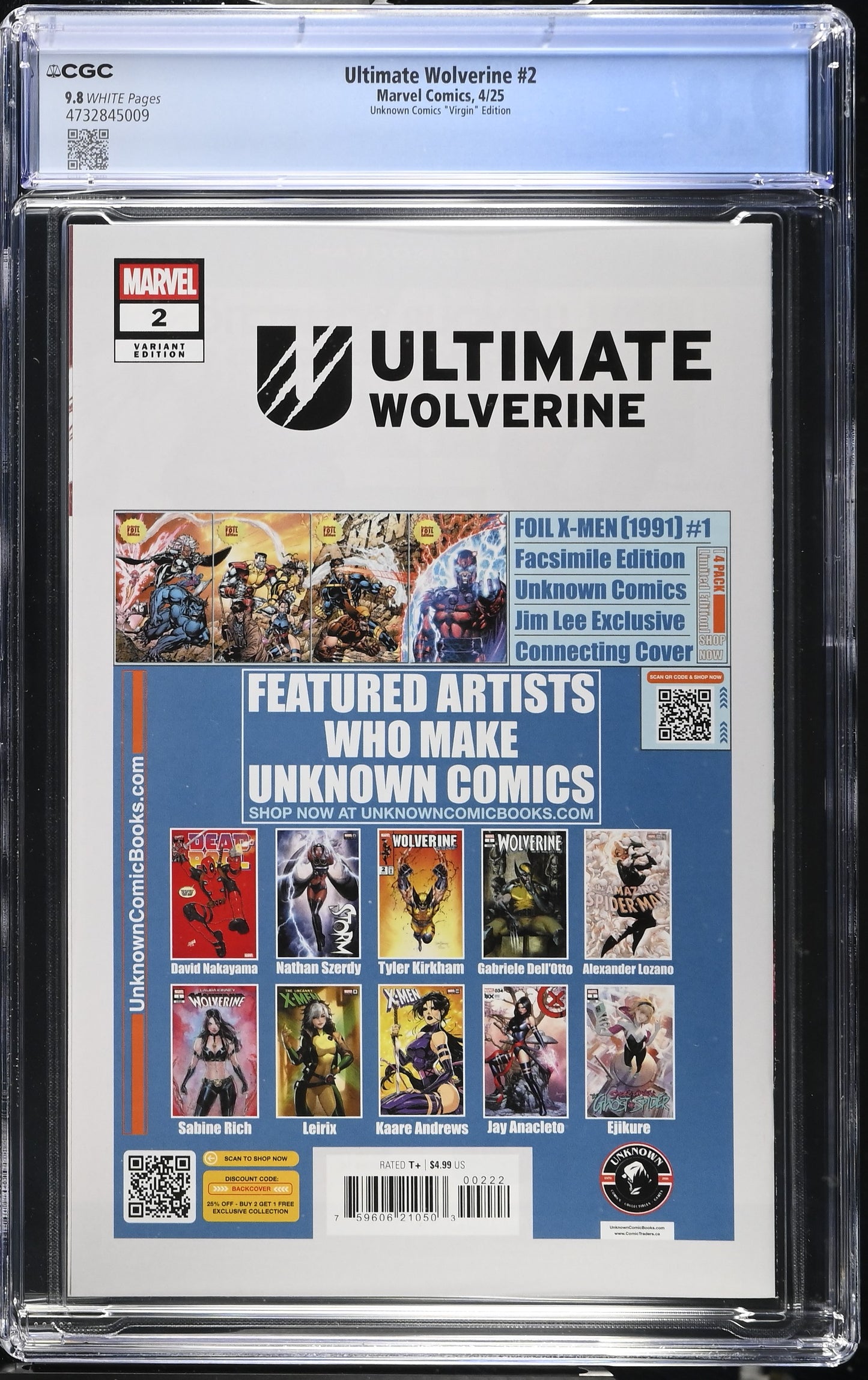 Ultimate Wolverine #2 CGC 9.8 - Tao Virgin Edition