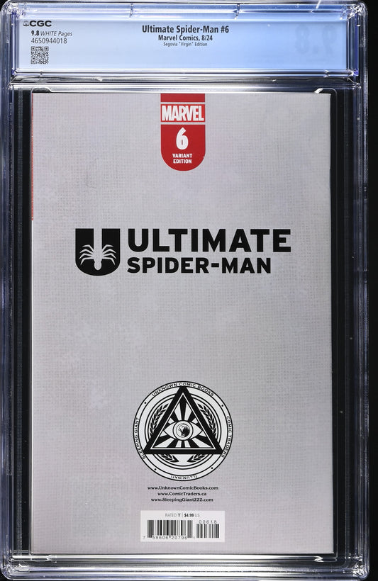 Ultimate Spider-Man #6 CGC 9.8 Stephen Segovia Exclusive Virgin Cover