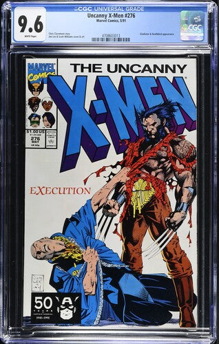 1991 The Uncanny X-Men #276 Jim Lee Wolverine Cover CGC 9.6 NM+