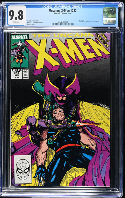 Uncanny X-Men #257 CGC 9.8 (1990) – 1st Jubilee appearance in costume