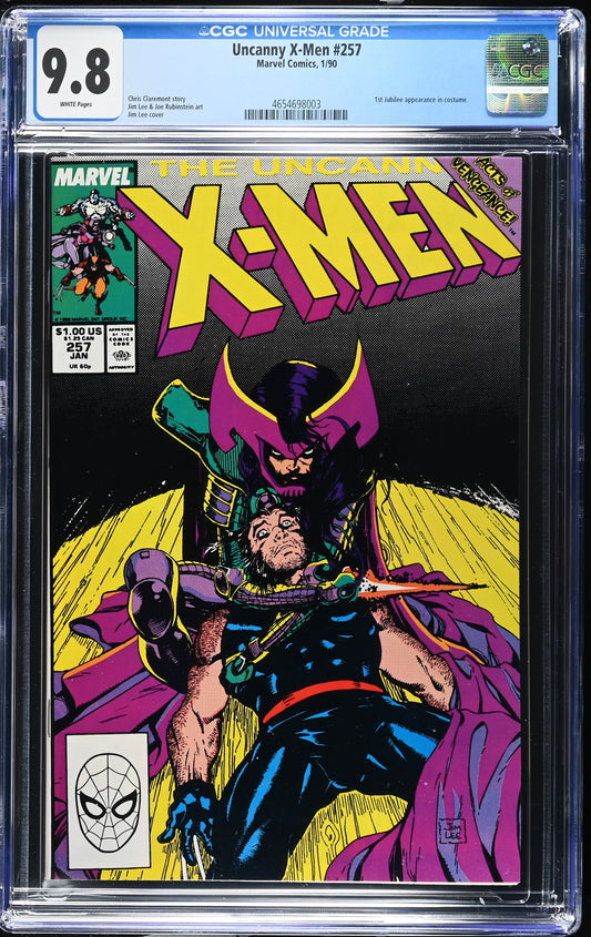 Uncanny X-Men #257 CGC 9.8 (1990) – 1st Jubilee appearance in costume