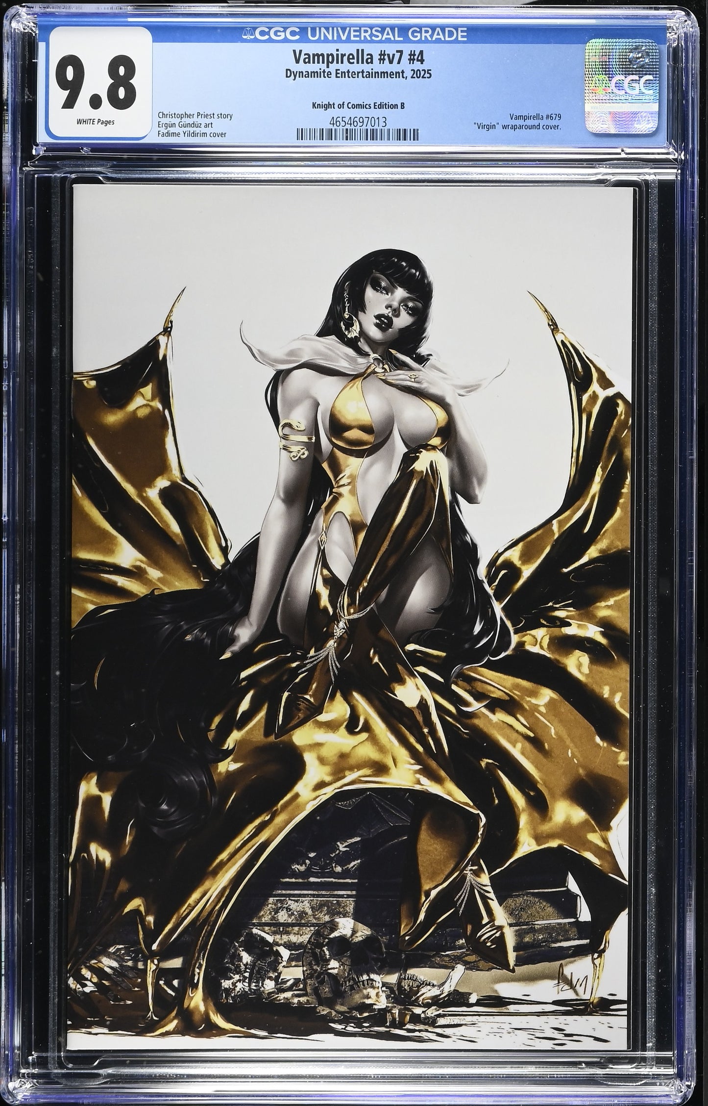 Vampirella #4 Fadime Yildirim Wraparound Gold B Terrificon 2025 CGC 9.8