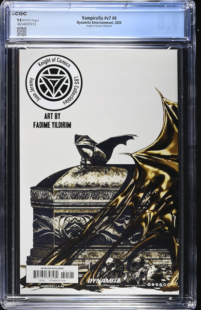 Vampirella #4 Fadime Yildirim Wraparound Gold B Terrificon 2025 CGC 9.8