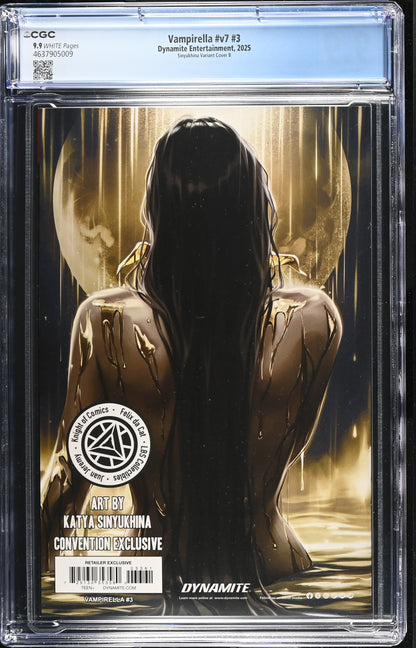 Vampirella #3 CGC 9.9 Katya Sinyukhina Gold Moon Wraparound Cover Virgin
