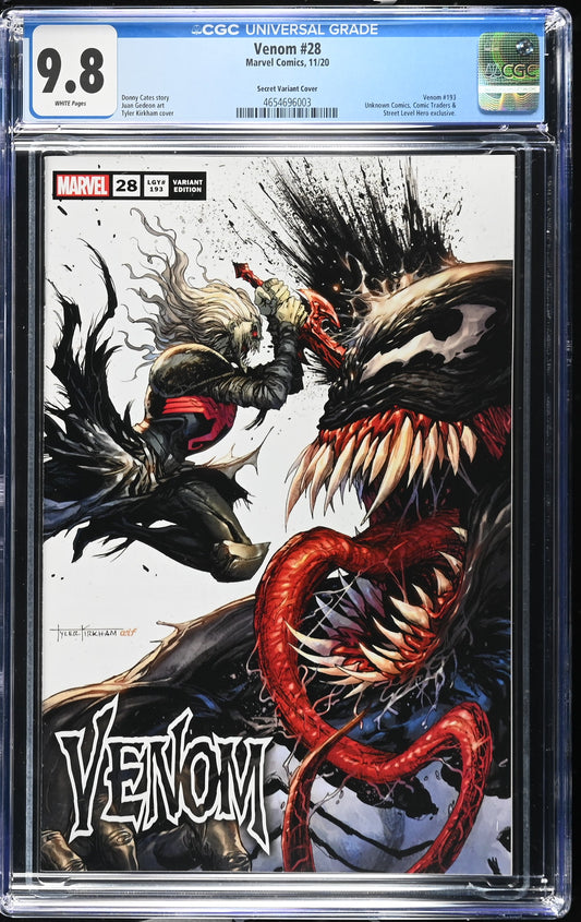 Venom #28 CGC Graded 9.8 Marvel 2020 Kirkham Secret Variant Cover