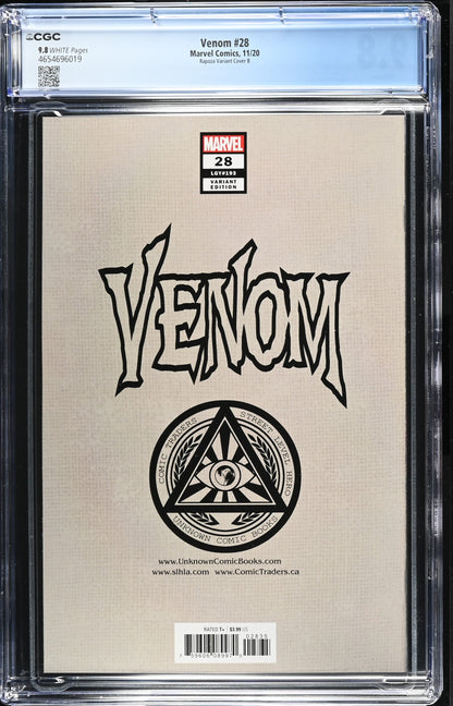 Venom #28 Dave Rapoza Virgin Variant Graded Cover CGC 9.8