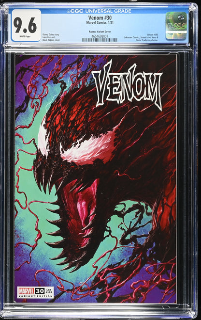 Venom #30 CGC 9.6 Unknown Comics Exclusive Dave Rapoza Trade Dress Variant