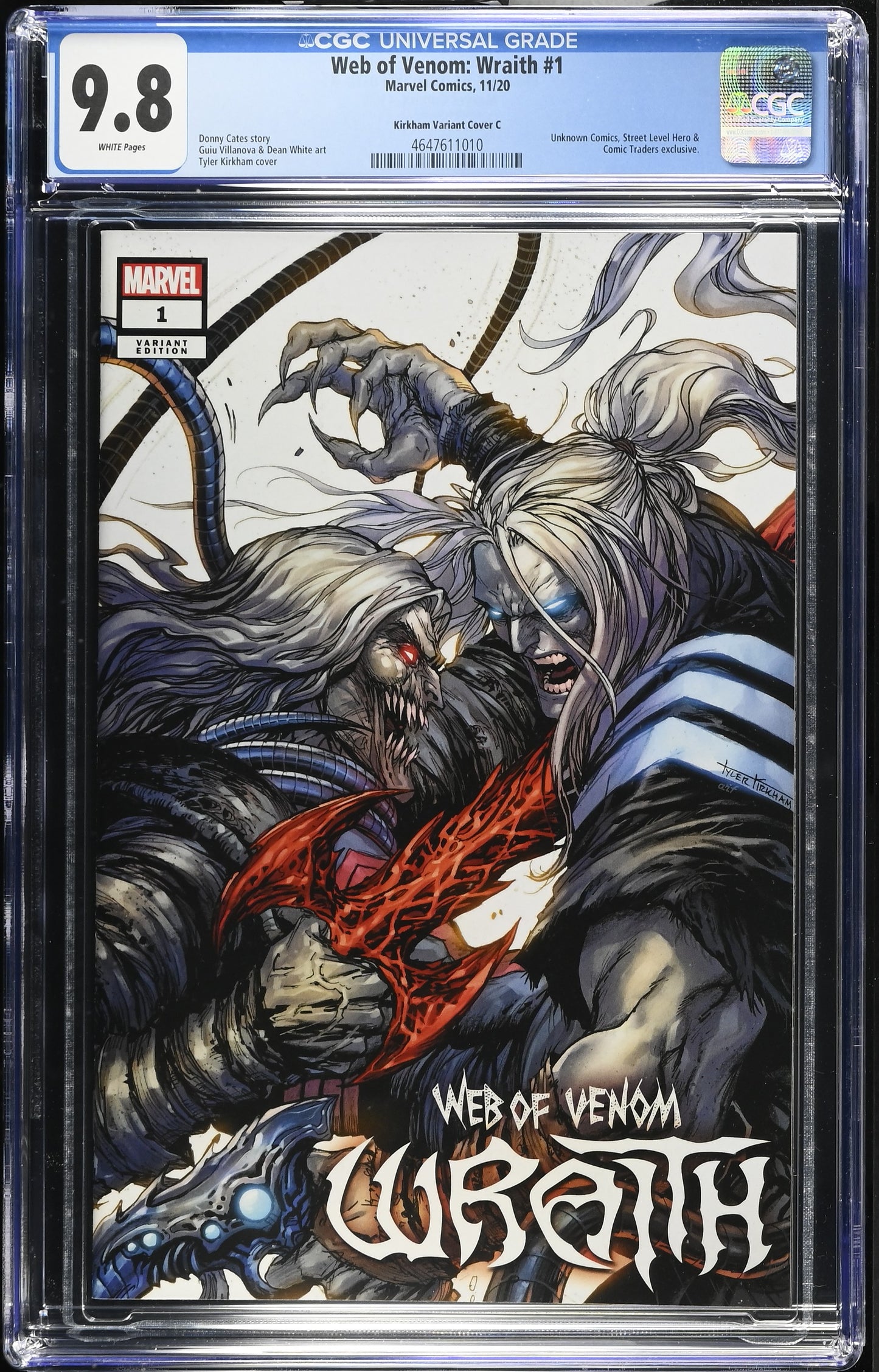 Web Of Venom Wraith #1 CGC Graded 9.8 Marvel 2020 Kirkham Variant C
